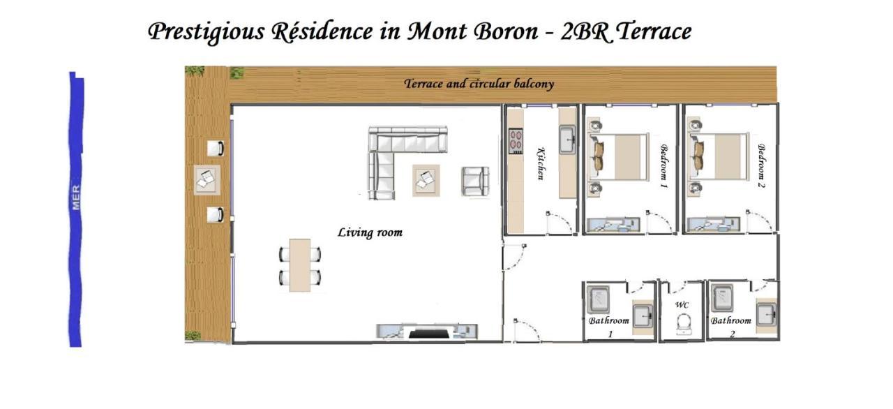 Apartament Prestige Mont Boron -Terrace -Sea View -2Br Nicea Zewnętrze zdjęcie